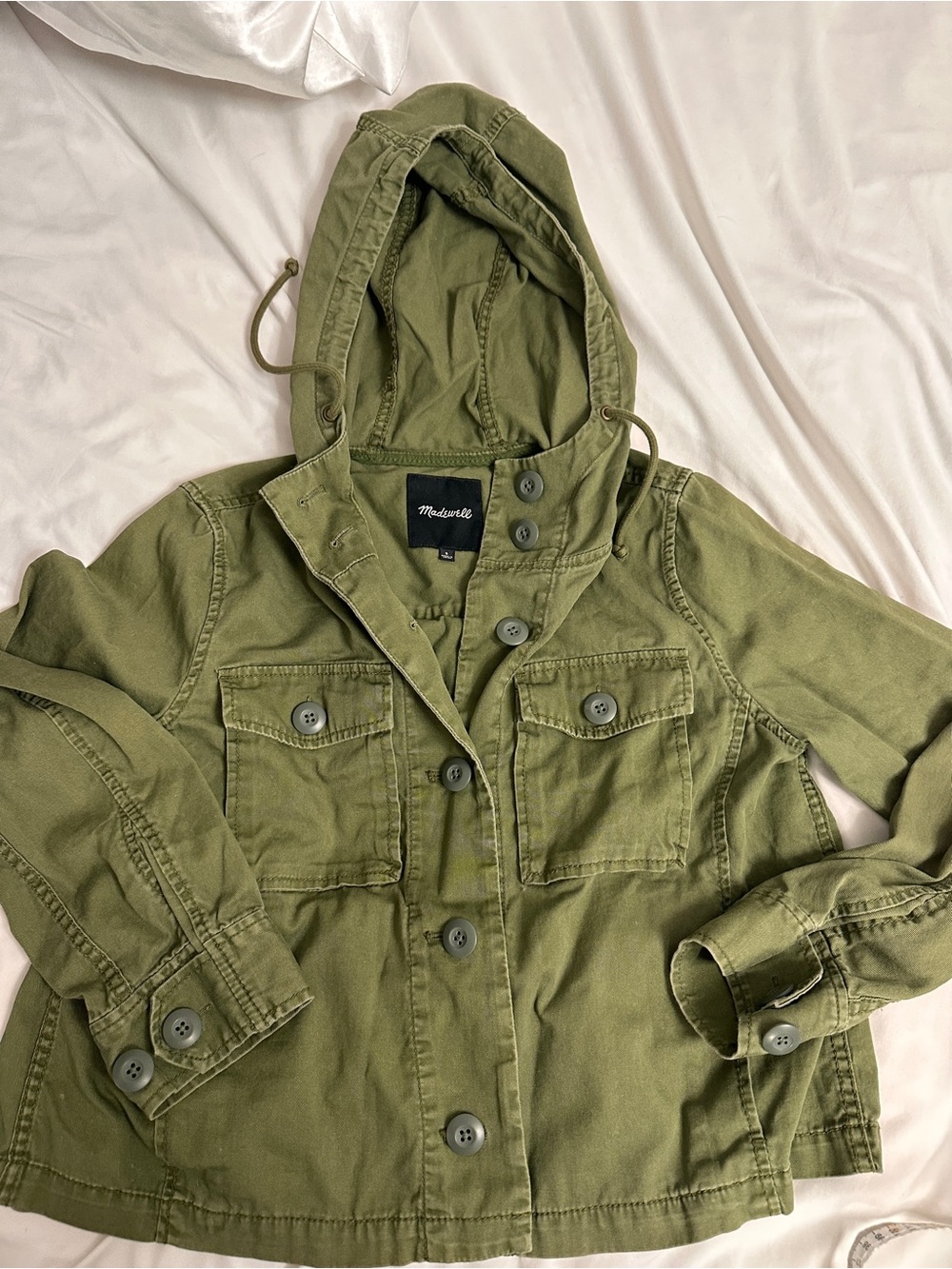 Madewell Olive Utility Button-Up Jacket